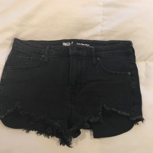 Mossimo black denim high rise short shorts.